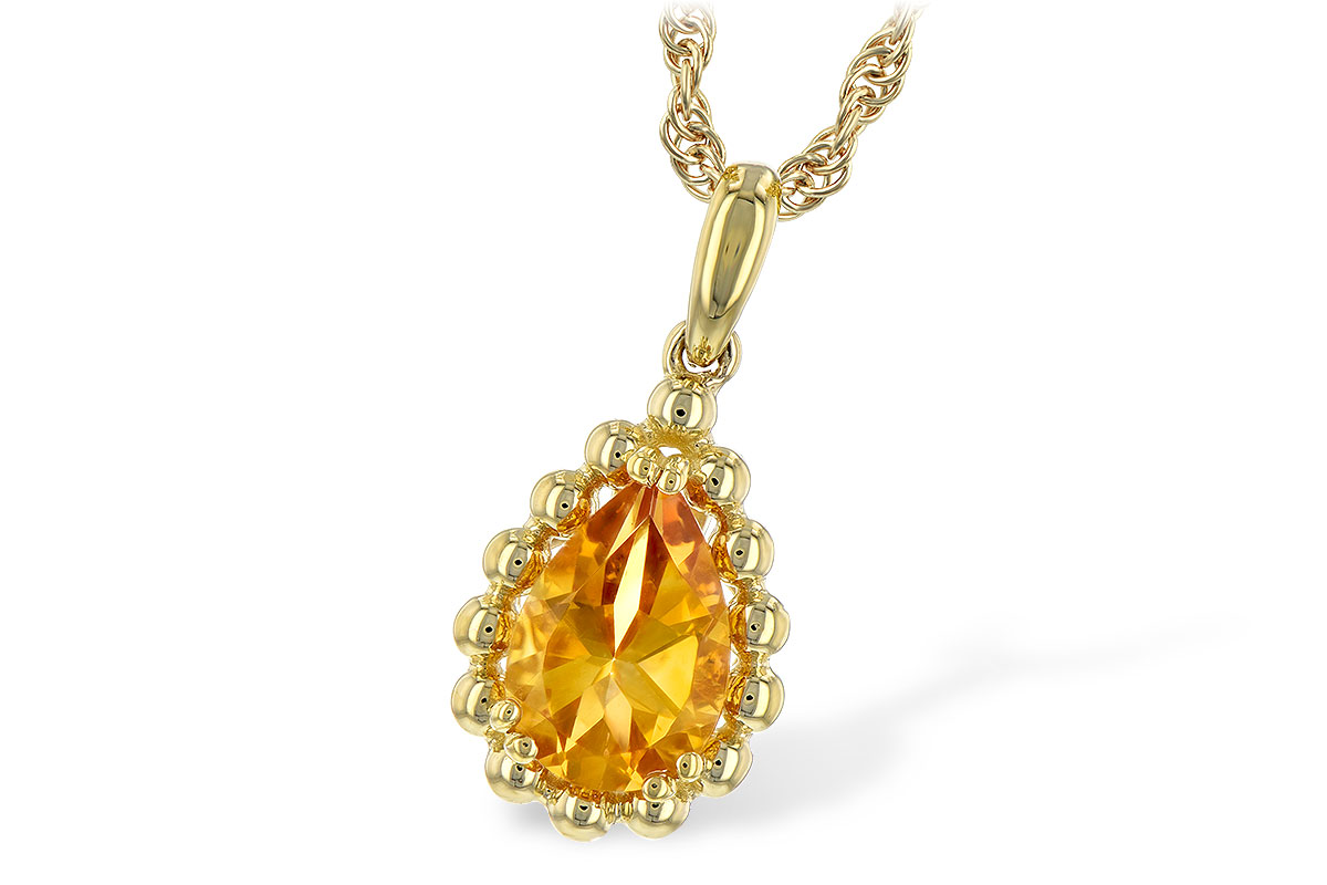 A189-40707: NECKLACE 1.06 CT CITRINE