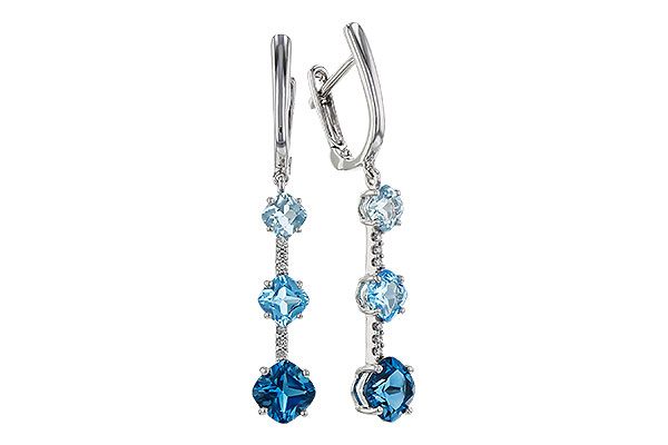 A274-83434: EARRINGS 2.41 TW BLUE TOPAZ 2.45 TGW
