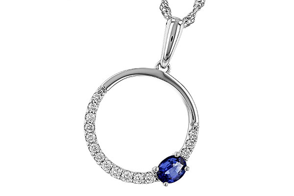 A274-85198: NECKLACE .28 SAPPHIRE .43 TGW