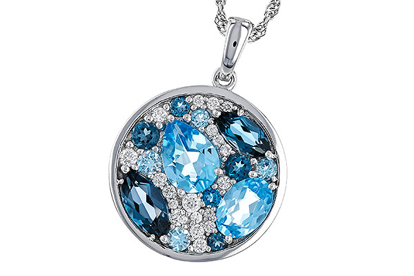 A274-86125: NECKLACE 2.31 TW BLUE TOPAZ 2.48 TGW