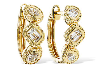 A274-89807: EARRINGS .42 TW FANCY CUT DIAS