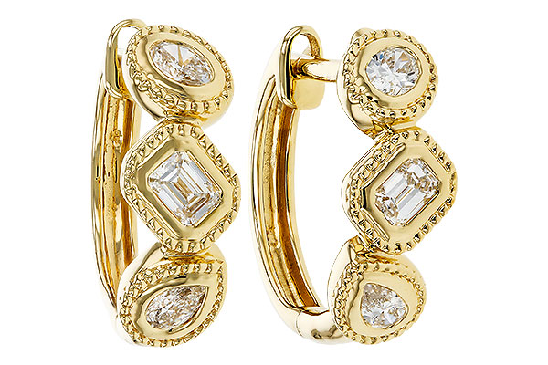 A274-89807: EARRINGS .42 TW FANCY CUT DIAS