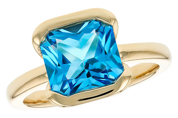 A275-73398: LDS RG 3.50 CT BLUE TOPAZ (9MM BT)