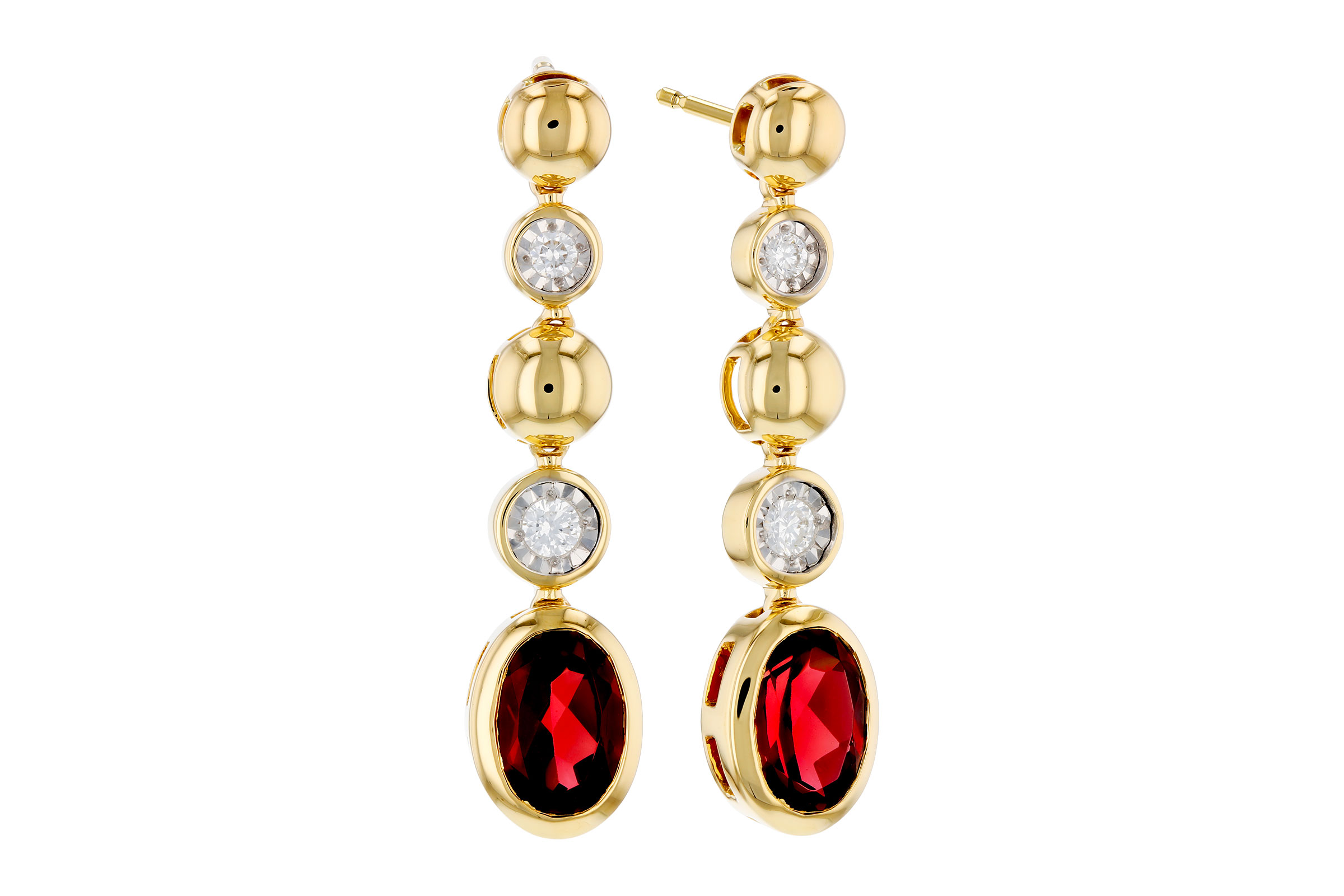 A275-74343: EARRINGS 1.76 TW GARNET 1.86 TGW
