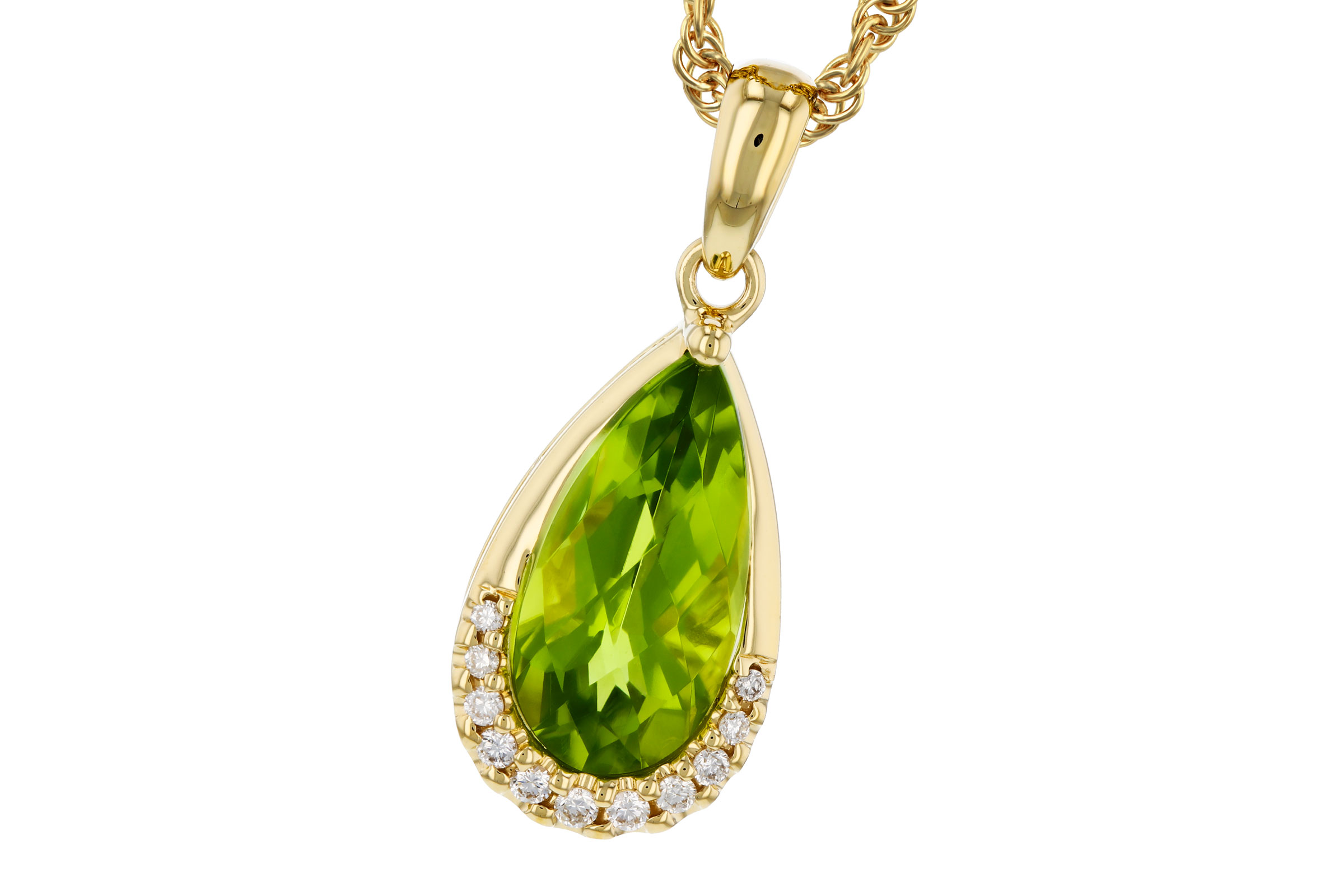 A275-75198: NECK 1.94 PERIDOT 2.00 TGW (12x6MM PS)