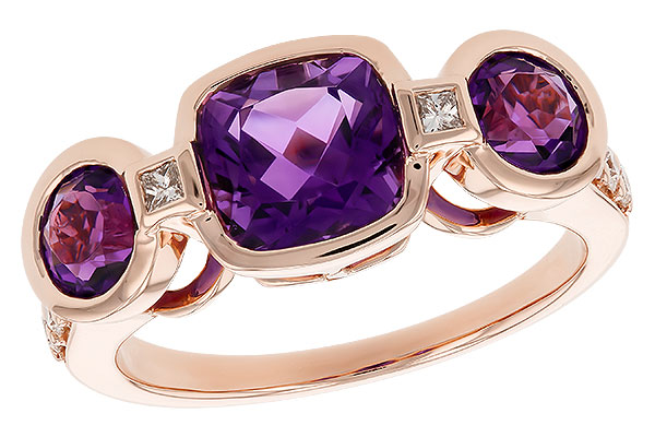 B273-97007: LDS RG 2.25 TW AMETHYST 2.50 TGW (7MM CUSHION)