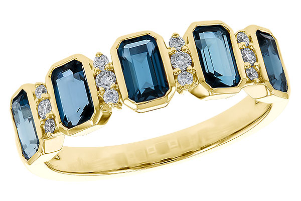 B274-85216: LDS RG 1.46 TW LONDON BLUE TOPAZ 1.58 TGW