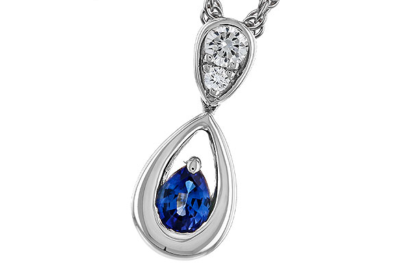 B274-85234: NECKLACE .21 SAPPHIRE .27 TGW (4x3 SAPP)