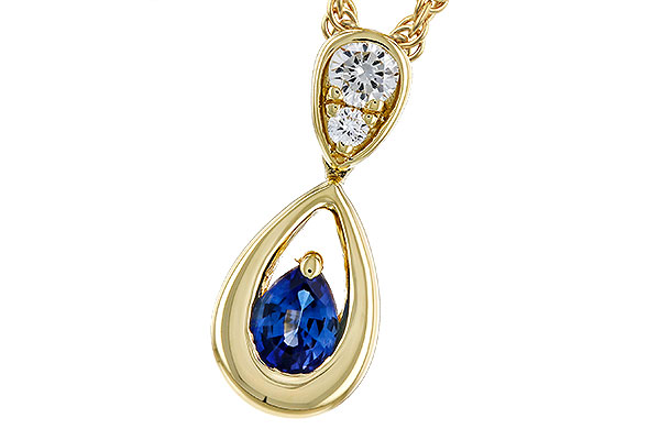 B274-85234: NECKLACE .21 SAPPHIRE .27 TGW (4x3 SAPP)