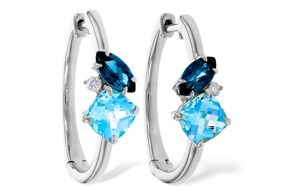 B274-86098: EARRINGS 1.82 TW BLUE TOPAZ 1.86 TGW