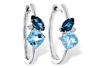 B274-86098: EARRINGS 1.82 TW BLUE TOPAZ 1.86 TGW