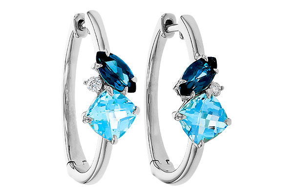 B274-86098: EARRINGS 1.82 TW BLUE TOPAZ 1.86 TGW