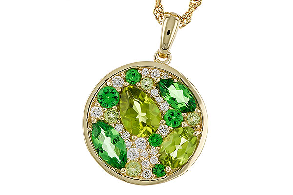 B274-86116: NECK 2.20 TW SEMI-PRECIOUS (TSAV, PER) 2.37 TGW