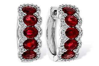 B274-88907: EARRINGS 2.20 TW RUBY 2.45 TGW