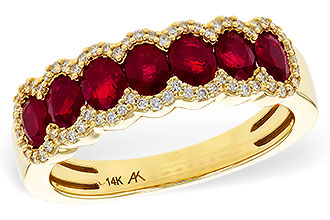 B274-89743: LDS WED RG 1.40 TW RUBY 1.57 TGW