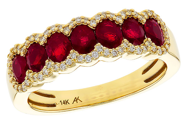 B274-89743: LDS WED RG 1.40 TW RUBY 1.57 TGW