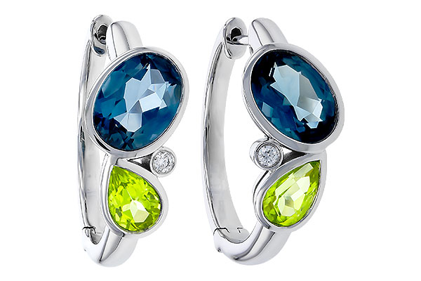 B274-90698: EARRINGS 2.97 SEMI-PREC (PER,LBT) 3.00 TGW