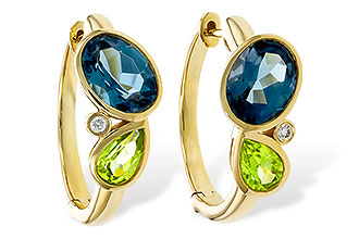 B274-90698: EARRINGS 2.97 SEMI-PREC (PER,LBT) 3.00 TGW