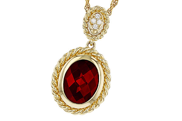 B275-73407: NECKLACE 2.10 GARNET 2.12 TGW (9x7MM GAR)