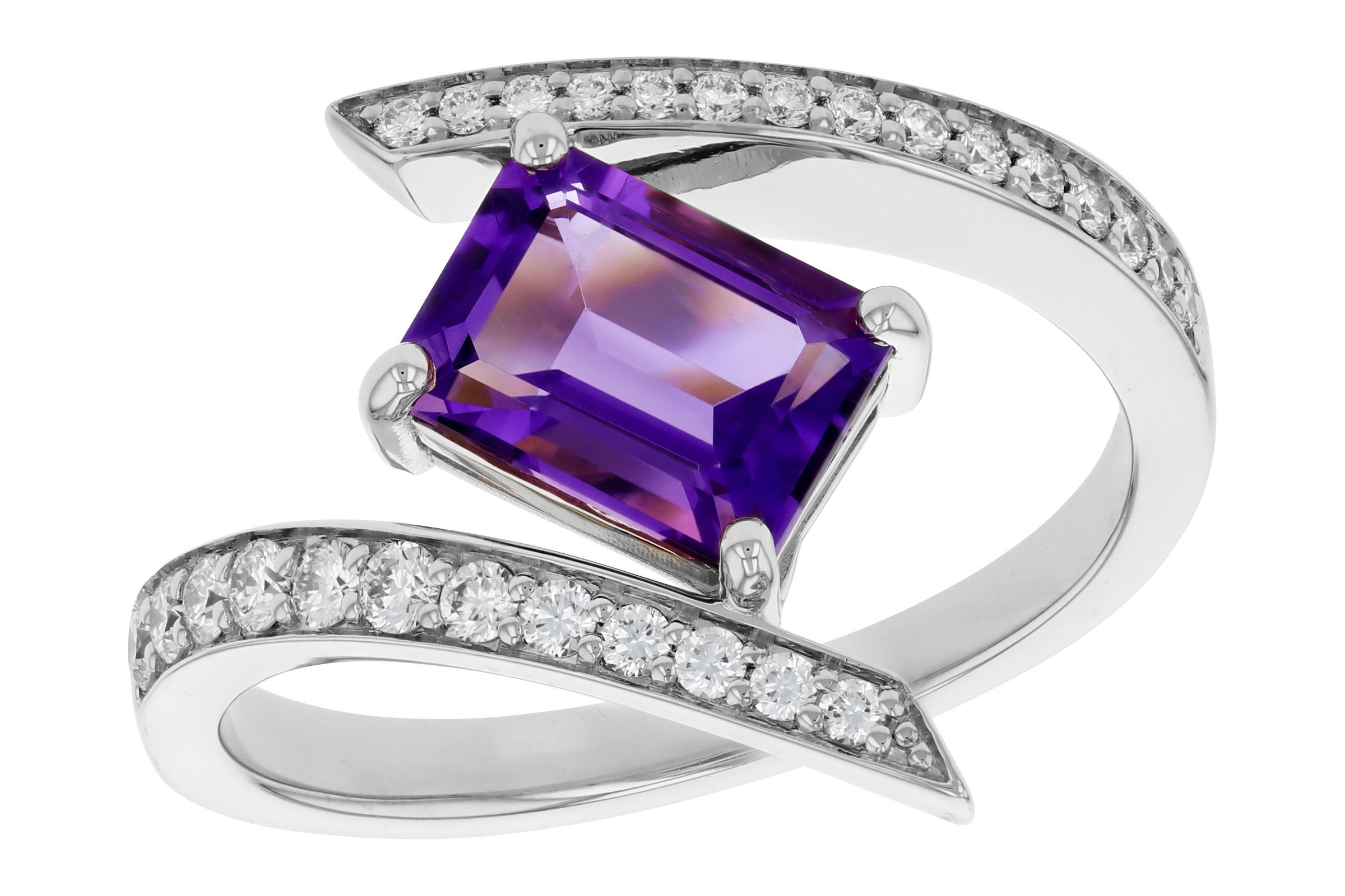B275-76152: LDS RG 1.36 AMETHYST 1.63 TGW (8x6MM AMY)