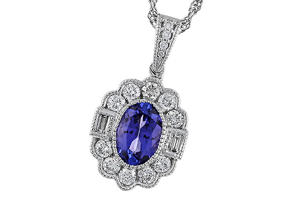 C274-83425: NECKLACE .80 TANZANITE 1.15 TGW (7x5MM OV)