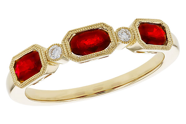C274-84316: LDS WED RG .72 RUBY .77 TGW (4x3MM RUBY)