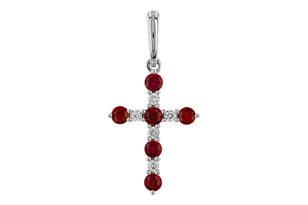 C274-84334: PENDANT .34 TW RUBY .42 TGW
