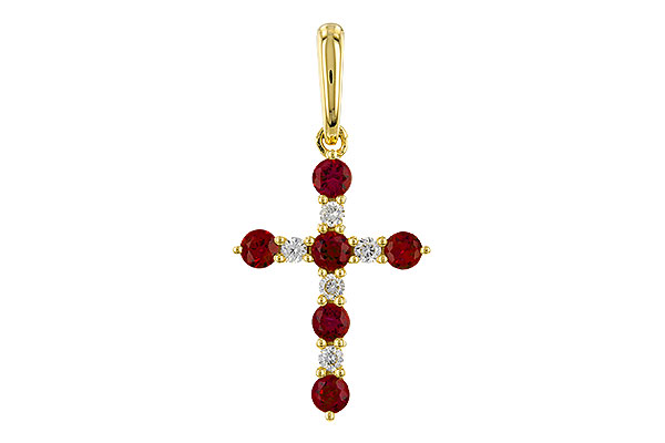 C274-84334: PENDANT .34 TW RUBY .42 TGW