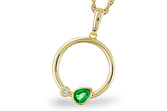 C274-84343: NECKLACE .20 EMERALD .22 TGW