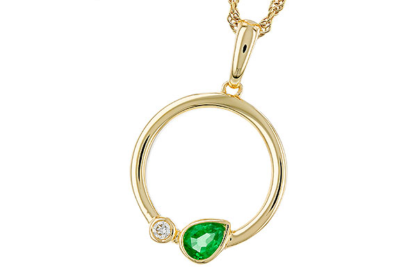 C274-84343: NECKLACE .20 EMERALD .22 TGW