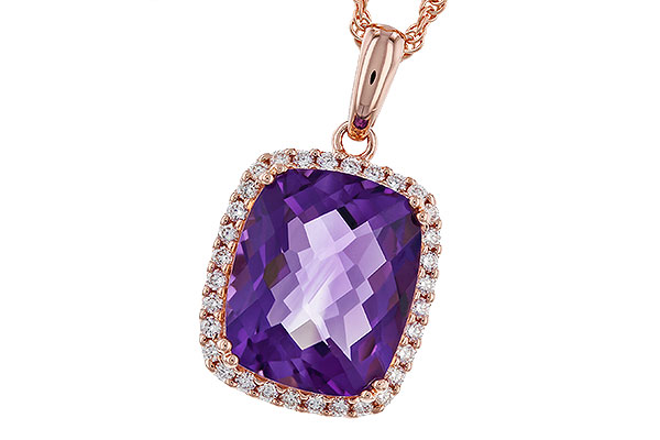 C274-85234: NECKLACE 4.57 AMETHYST 4.81 TGW (12x10MM CU)
