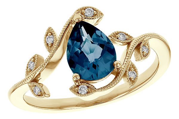 C274-86152: LDS RG 1.20 LONDON BLUE TOPAZ 1.26 TGW (8x6MM LBT)