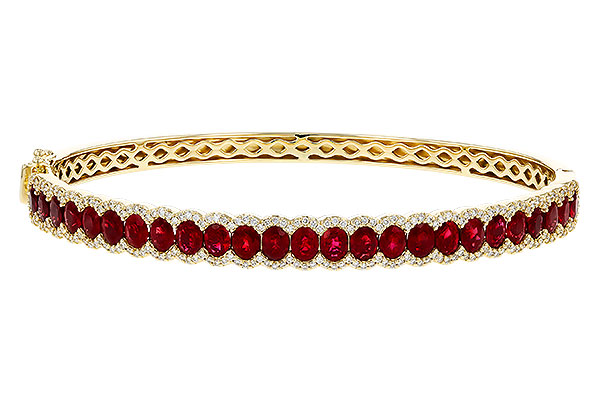 C274-89734: BANGLE 5.04 TW RUBY 5.60 TGW
