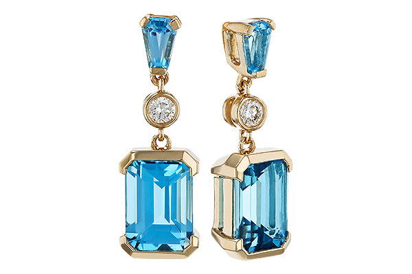 C274-89788: EARRINGS 2.37 TW BLUE TOPAZ 2.44 TGW