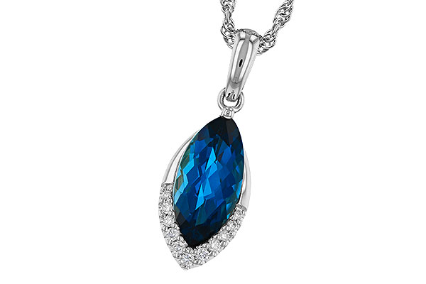 C274-89816: NECK 2.14 LONDON BLUE TOPAZ 2.20 TGW (12x6MM MQ)