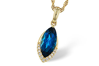 C274-89816: NECK 2.14 LONDON BLUE TOPAZ 2.20 TGW (12x6MM MQ)