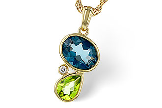 C274-90679: NECKLACE 2.43 SEMI-PREC (PER,LBT) 2.45 TGW