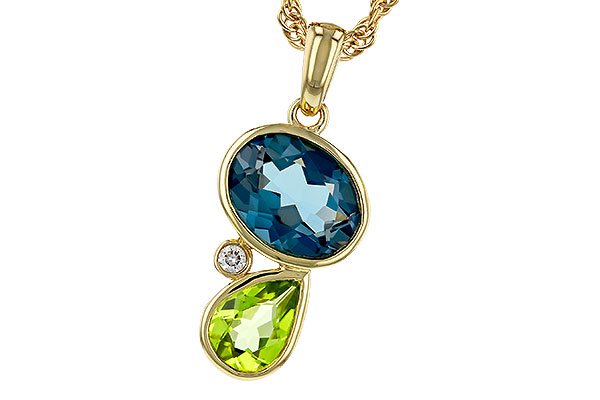 C274-90679: NECKLACE 2.43 SEMI-PREC (PER,LBT) 2.45 TGW