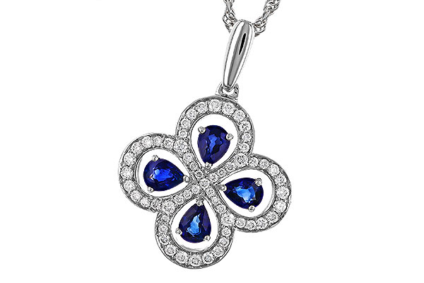D274-84316: NECKLACE .68 SAPPHIRE TW .96 TGW