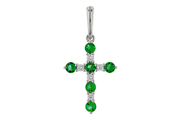 D274-84325: PENDANT .27 TW EMERALD .35 TGW