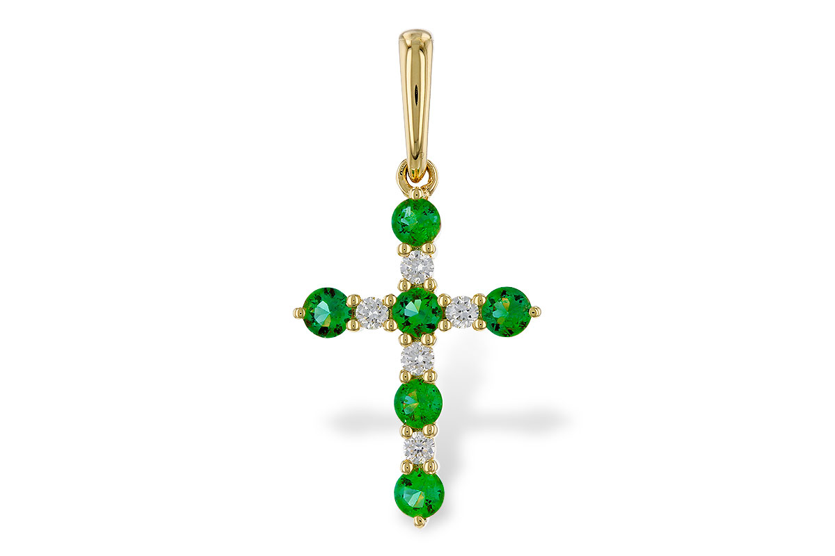 D274-84325: PENDANT .27 TW EMERALD .35 TGW
