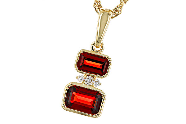 D274-84334: NECK .98 TW GARNET 1.01 TGW