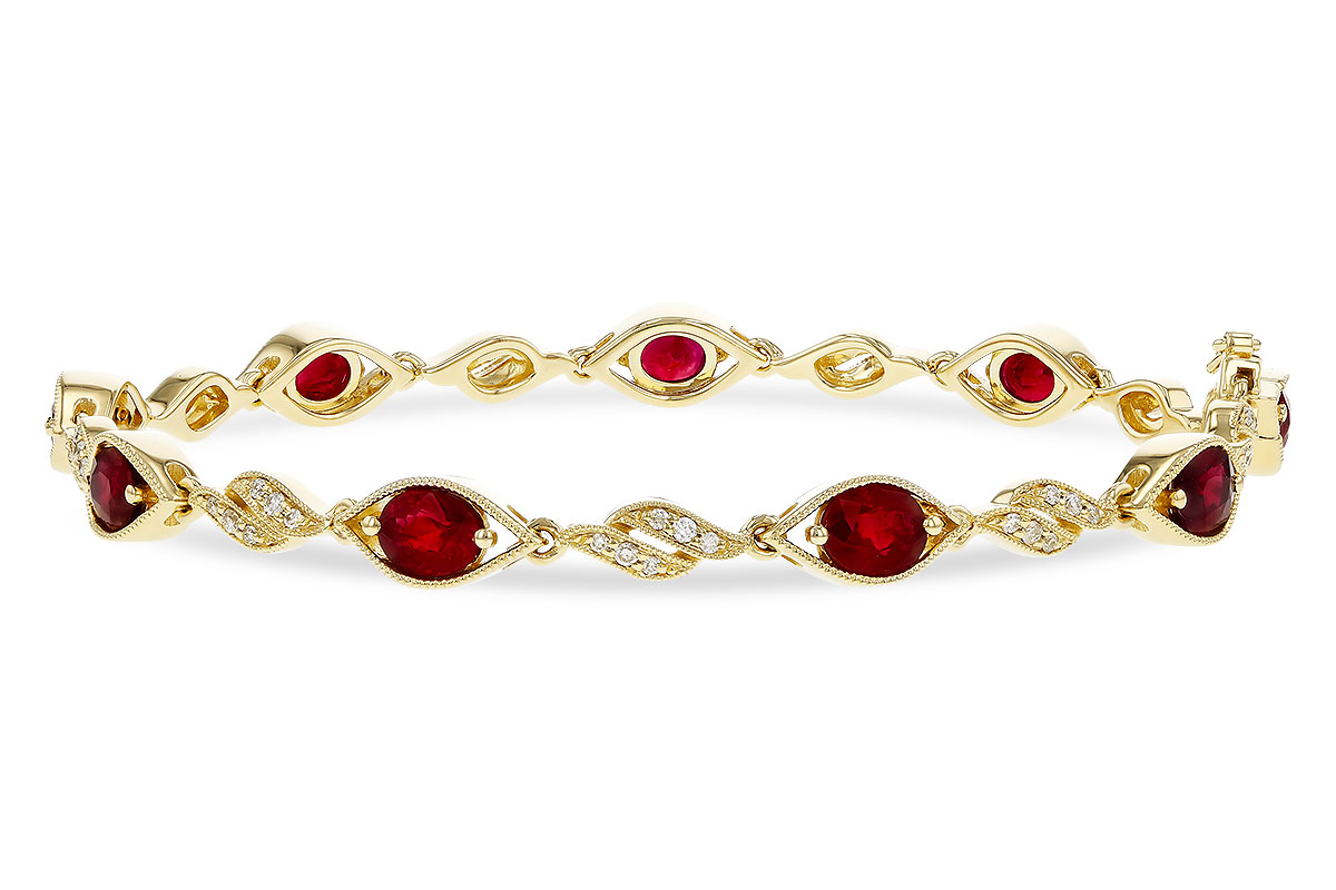 D274-84361: BRACELET 3.68 RUBY 3.92 TGW (7")