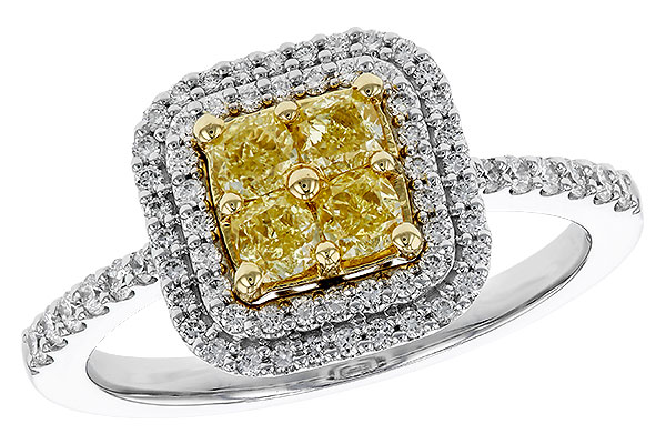 D274-86125: LDS RG .52 FANCY YELLOW DIAMONDS .85 TW