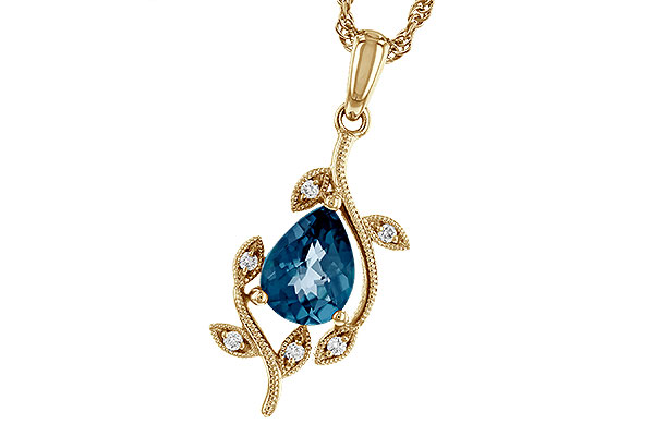 D274-86152: NECK 1.20 LONDON BLUE TOPAZ 1.25 TGW (8x6MM LBT)
