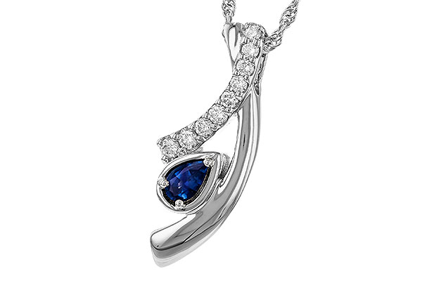 D274-87916: NECKLACE .23 SAPP .40 TGW (5x3 SAPP)