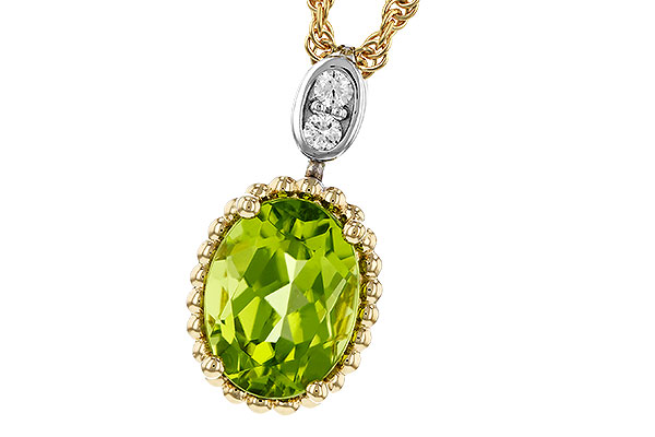D274-89797: NECKLACE 1.22 PERIDOT 1.25 TGW (8x6MM OV)