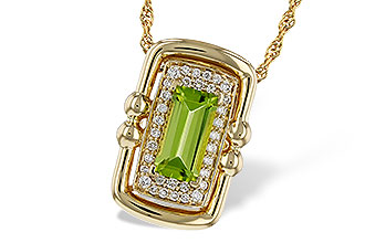 D274-90670: NECKLACE .72 PERIDOT .84 TGW (8x4MM PER)