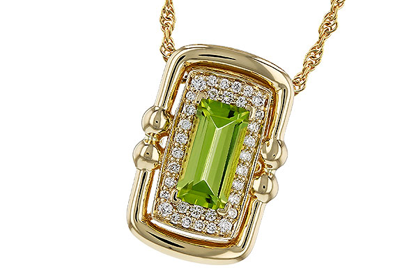 D274-90670: NECKLACE .72 PERIDOT .84 TGW (8x4MM PER)