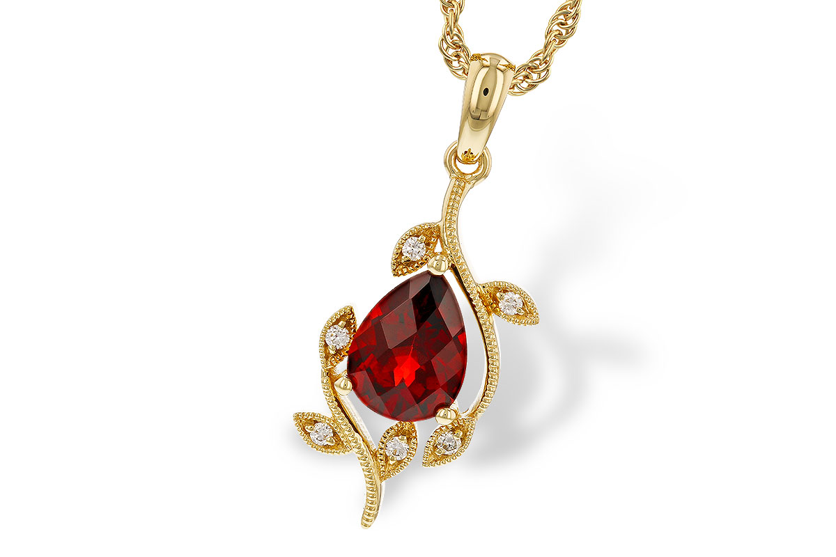 E274-88843: NECKLACE 1.34 GARNET 1.39 TGW (8X6MM GAR)